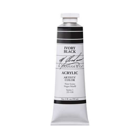 M GRAHAM IVORY BLACK 60ML TUBE ACRYLIC