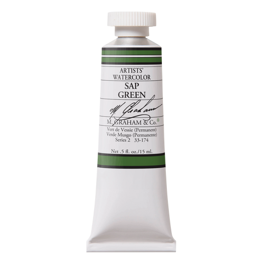 M GRAHAM SAP GREEN 15ML WATERCOLOR