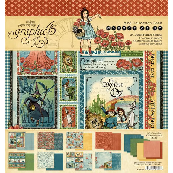 Graphic45 Wonder of Oz 8 x 8 Collection Pack