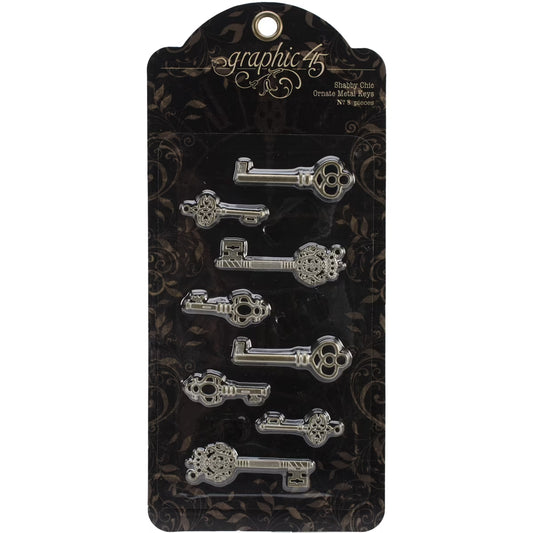 Graphic45 Shabby Chic Ornate Metal Keys