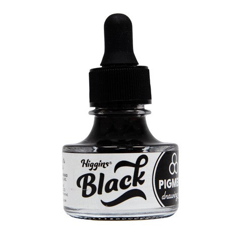 Higgins Pigmented Non Waterproof Ink Black 1oz