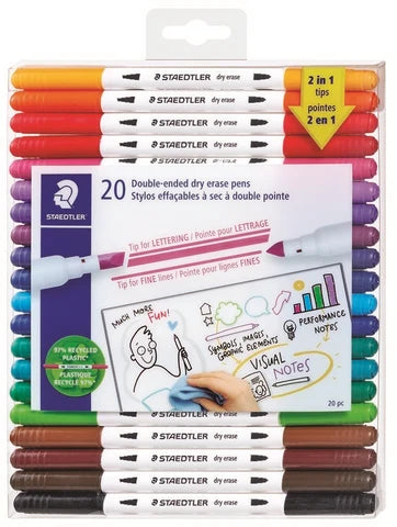 Staedtler 20 Double-ended Dry Erase Pens