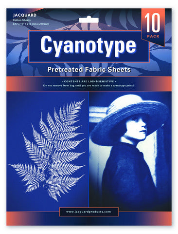 Jacquard Cyanotype Pretreated Fabric Sheets
