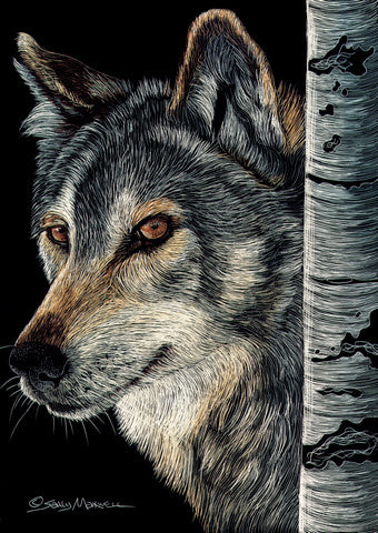 Scratchbord Wolf Pattern