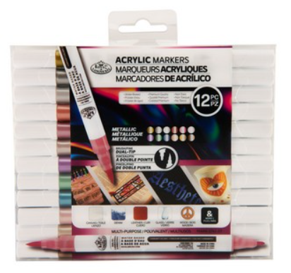 Royal & Langnickel Metallic Acrylic Markers 12pk