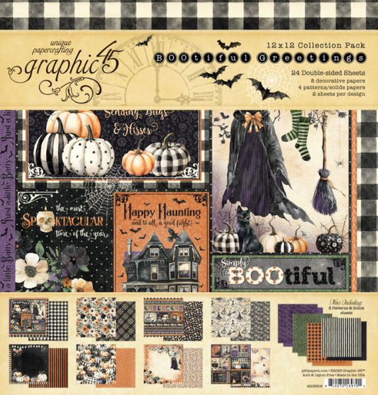 Graphic45 BOOtiful Greetings Collection Pack 12 x 12