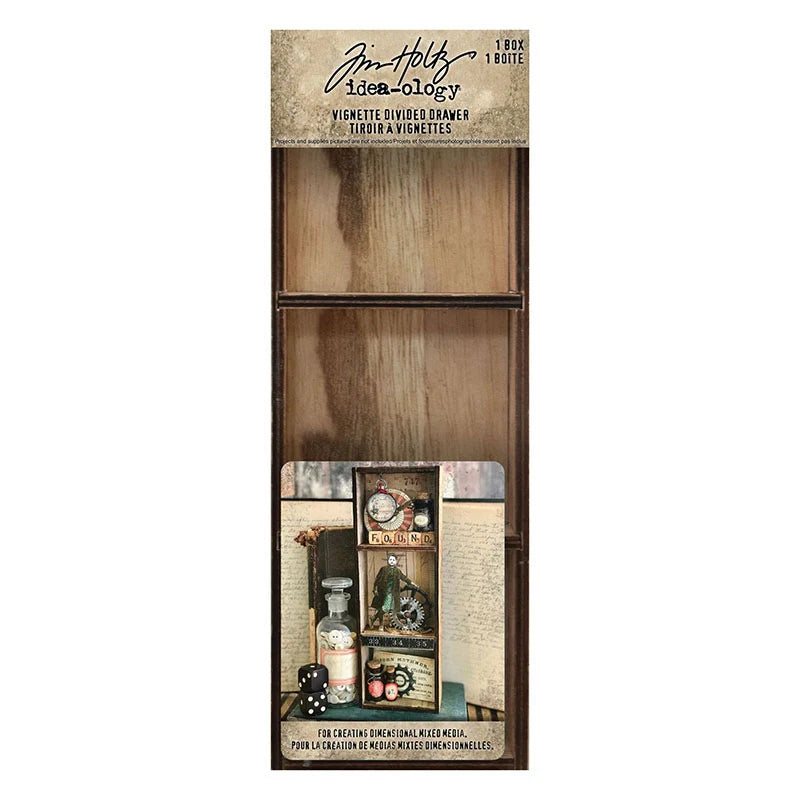 Tim Holtz Idea-Ology Vignette Divided Drawer 3.5"X10"