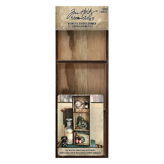 Tim Holtz Idea-Ology Vignette Divided Drawer 3.5"X10"