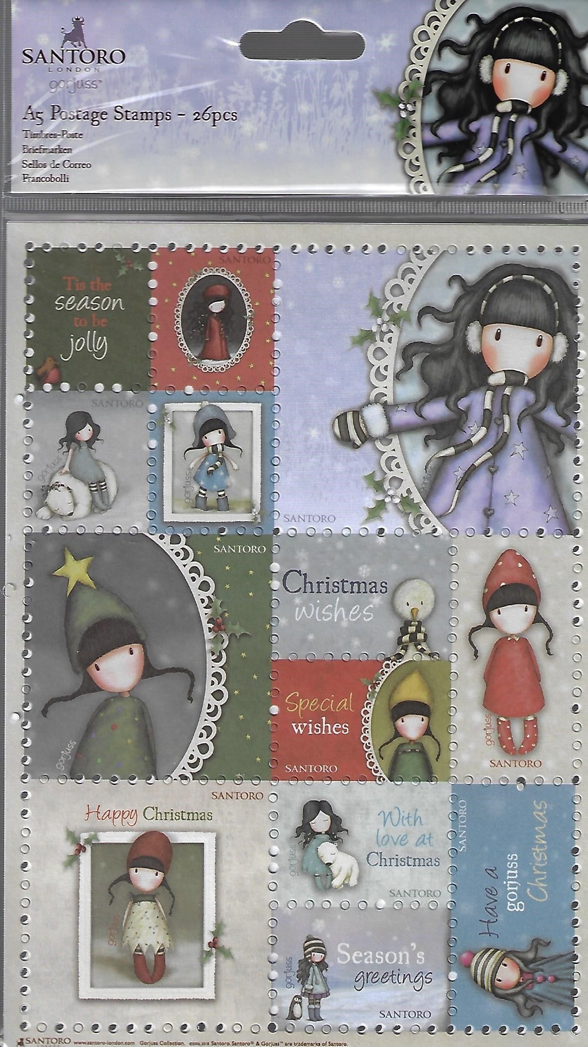 Santoro A5 Postage Stamps