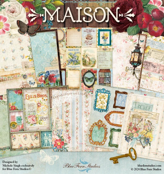 Blue Fern Studios Maison Collection 12 x 12 Scrapbook Paper