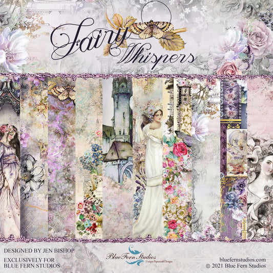 Blue Fern Studios Fairy Whispers Collection 12 x 12 Scrapbook Paper