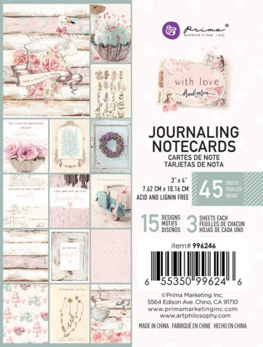 Prima Journaling Notecards With Love 3 x 4