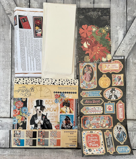 Graphic45 Well Groomed Floral Slim-Line Card Set