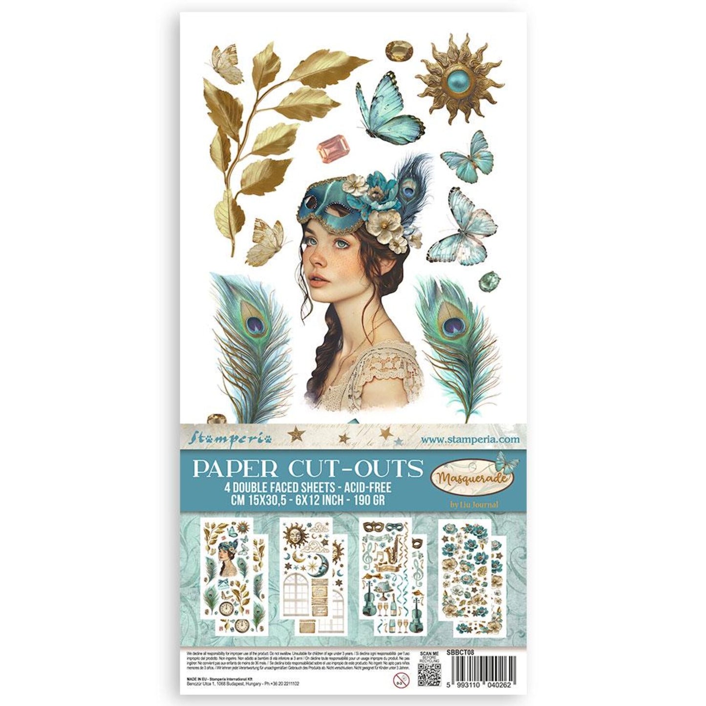 Stamperia Masquerade Collection Paper Cut-Outs