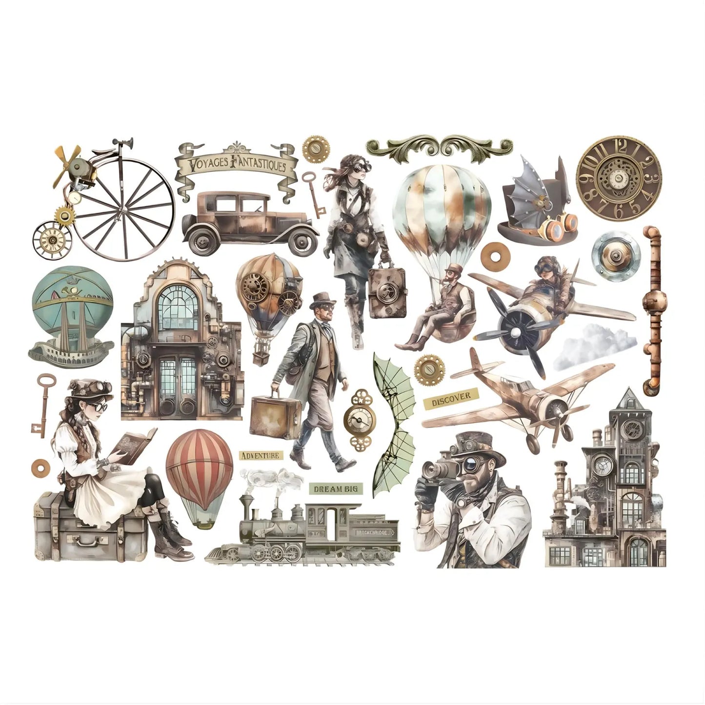 Stamperia Ephemera Voyages Fantastiques