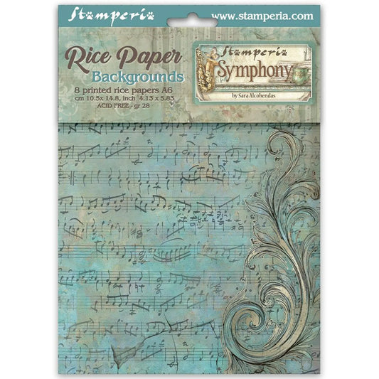 Stamperia Rice Paper Backgrounds Symphony
