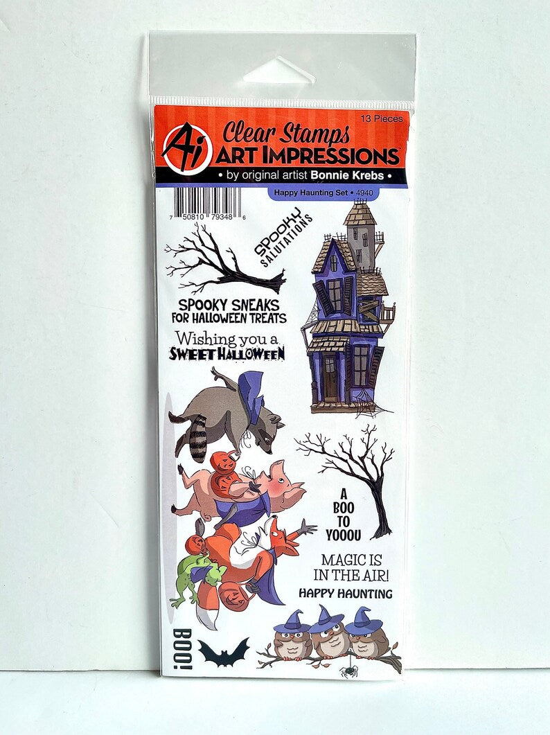 Art Impressions Clear Stamps Happy Haunting Set