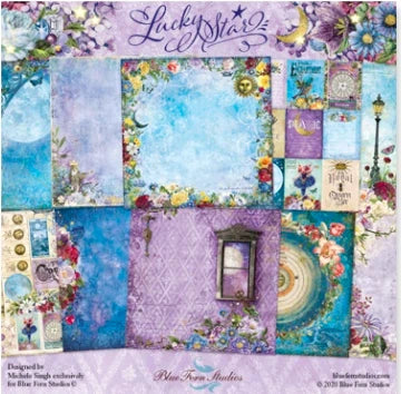 Blue Fern Studios Lucky Star Collection 12 x 12 Scrapbook Paper