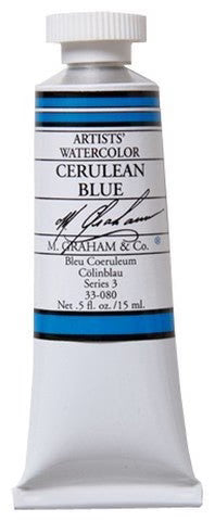 M Graham Cerulean Blue Watercolor Paint .5 fl oz