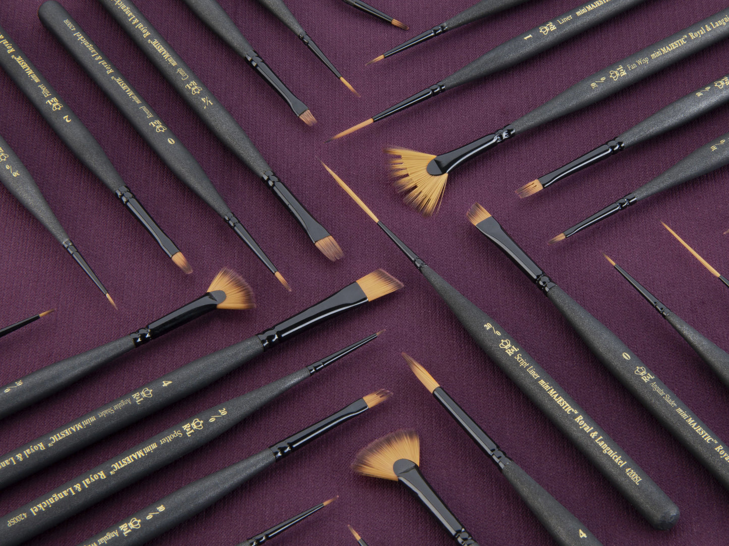 Royal & Langnickel Mini Majestic Acrylic & Watercolor Brushes