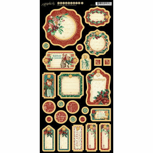 Graphic45 Christmas Carol Collection Chipboard
