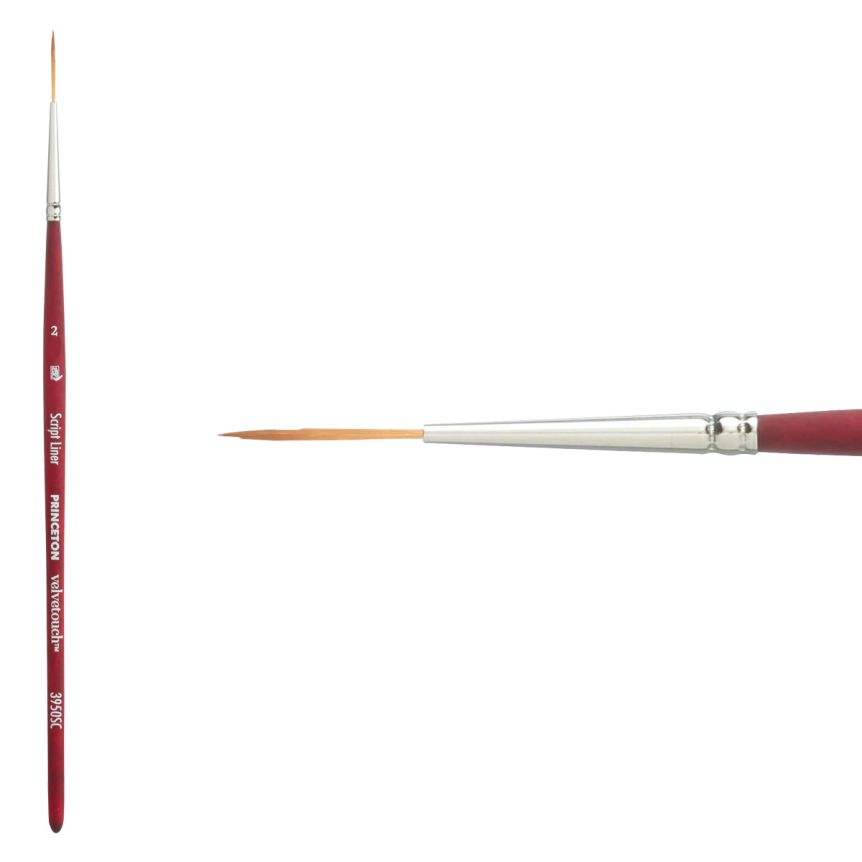 Princeton Velvetouch Liner 2 Paint Brush