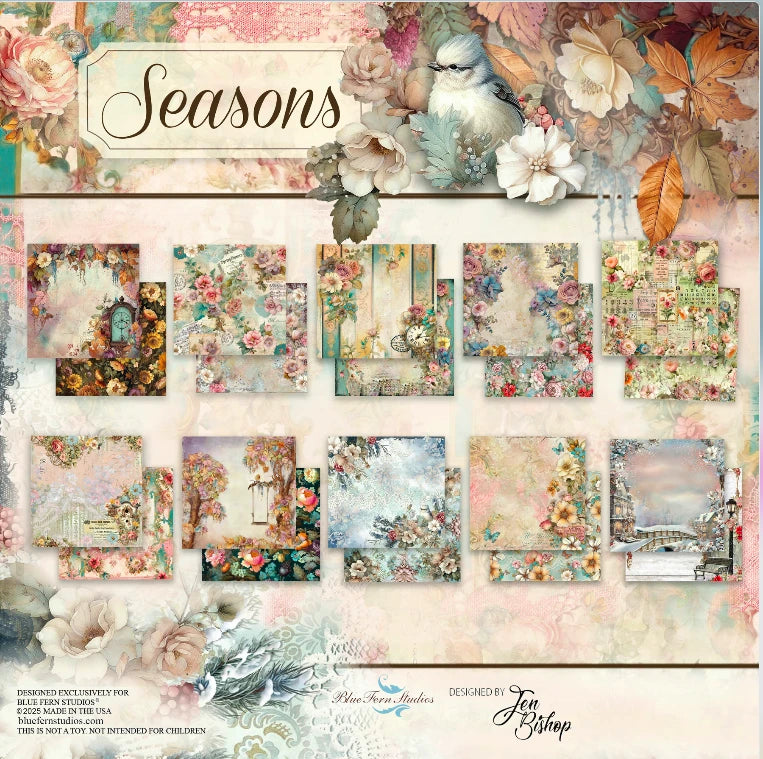 Blue Fern Studios Seasons Collection 12 x 12 Scrapbook Paper