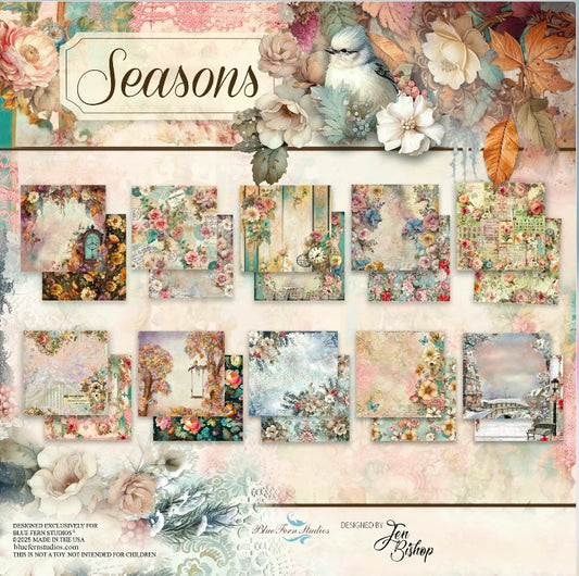 Blue Fern Studios Seasons Collection 12 x 12 Scrapbook Paper