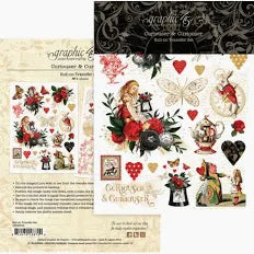 Graphic45 Curiouser & Curiouser Rub-on Transfer Set