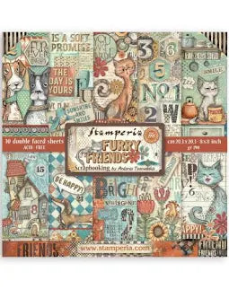 Stamperia Furry Friends 8 x 8