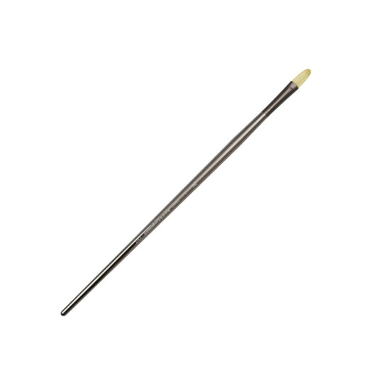 ZEN SYNTHETIC WHITE BRISTLE LONG HANDLE BRUSH FILBERT 4